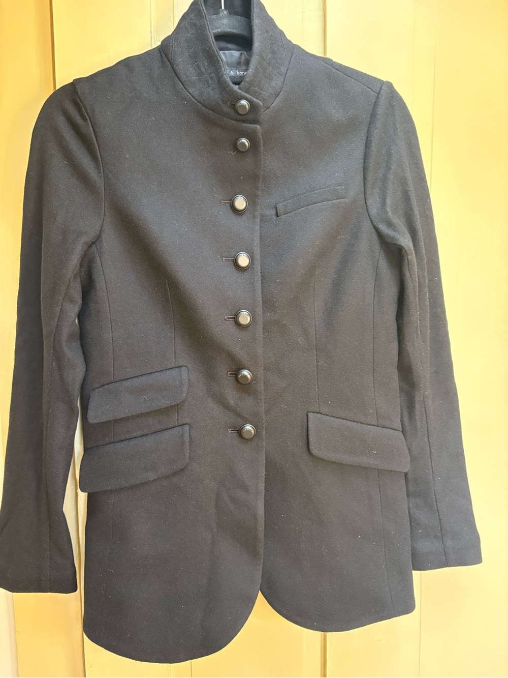 rag & bone Black Wool Blend Blazer. Size 0.